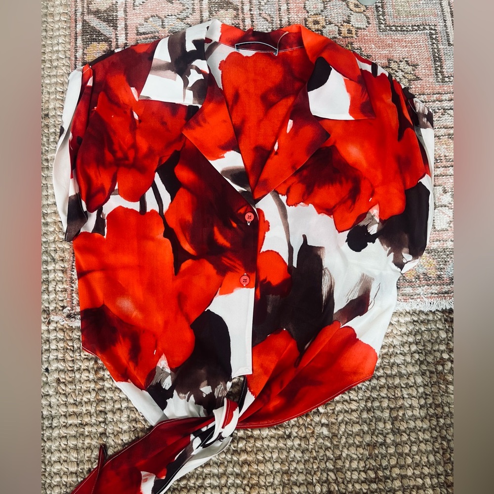 Alice+olivia/ floral top/ roses/ top/ size XS